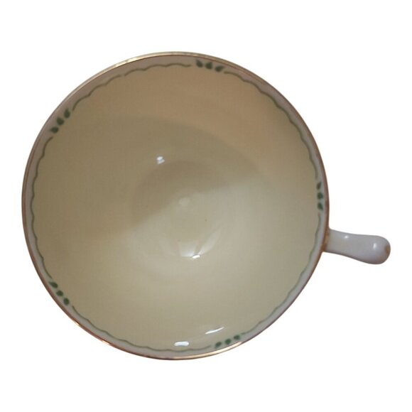 Vintage Crown Staffordshire Teacup and Saucer Set-1930s Floral Pattern Gold Trim - Picture 7 of 13